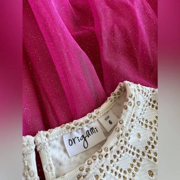 Girls Origami Dress Size 6 - Picture 3 of 3